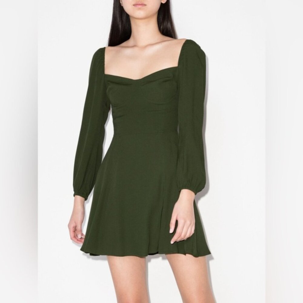 Reformation Mochi Dress - Olive Green